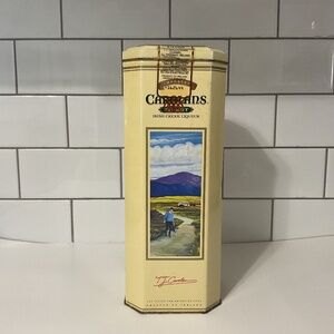IMPORTED CAROLANS Finest Irish Cream Liqueur Empty Tin Box Container